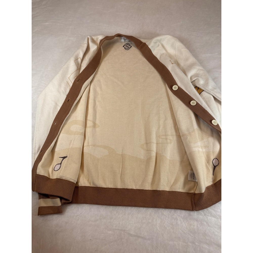 Genshin Impact flowers zhongli cotton embroidered Cardigan Cream Tan Medium - Picture 12 of 16